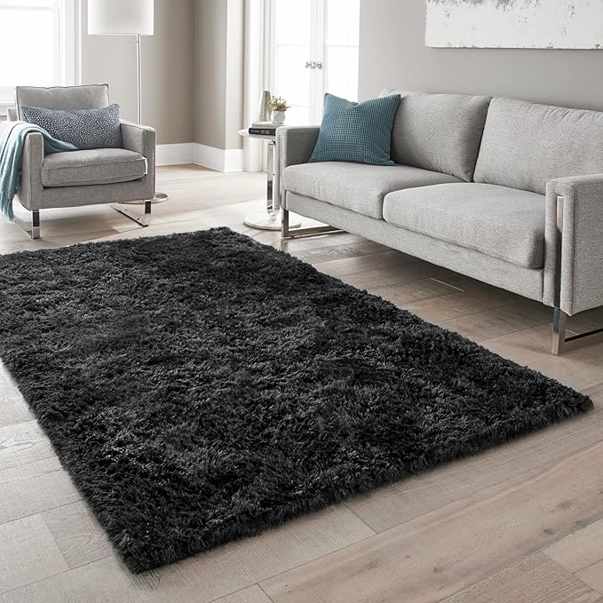 Ophanie Area Rugs for Bedroom Living Room,Color 3- Black,Size 5' x 7',Shape Rectangular