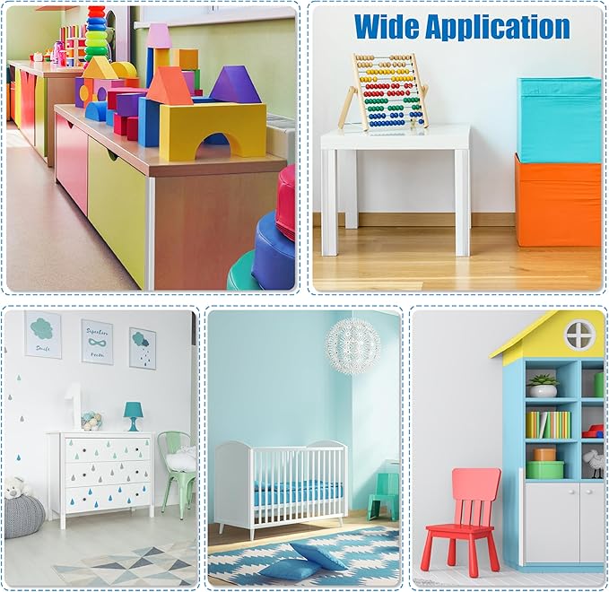 Wall Corner Protectors 4 Pack,1.57x1.57x23.62x0.12 inch PVC Double Side Proof Corner Guards for Sharp Edges, Self-Adhesive Corner Protectors for Home, Kindergarten,Thickness-3mm(0.12 in)