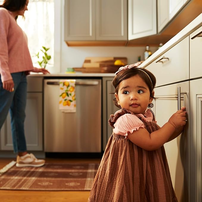 Safety 1st Adhesive Magnetic Cabinet Locks, Includes 4 Child Locks for Cabinets & Drawers, 1 Key, White