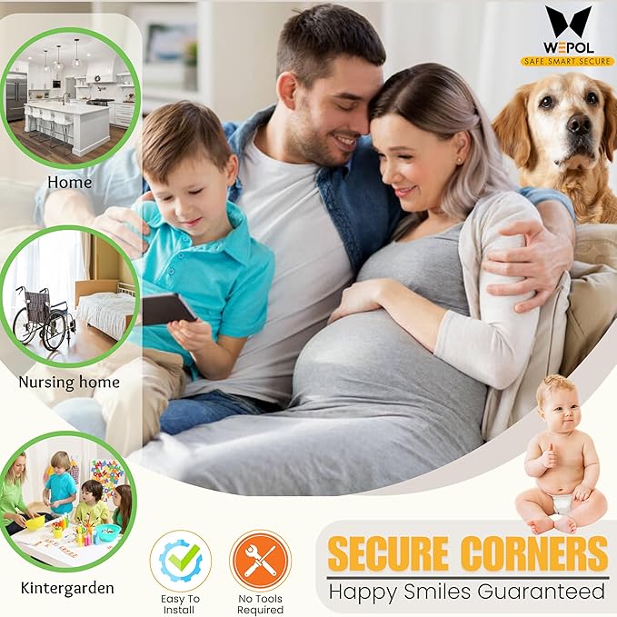 Soft Foam Corner Protectors for Baby, Bed Frame Corner Guards, Sharp Edge Desk Furniture Safety Cover Bumpers for Kids, 3M Adhesive Pre-Taped Rubber Padding Cushion (Black, 12 Pack)