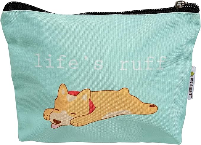 Pearhead Mommy and Baby Things Pouch Set, Canvas Zipper Organizer Bags for Diaper Bag and Travel, Cosmetic and Makeup Bag for Mom
