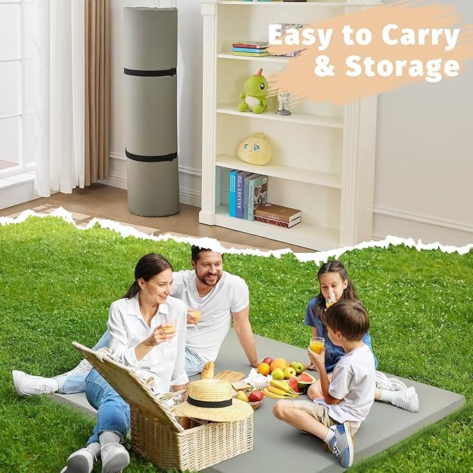 Waterproof Baby Play Mat for Floor 1.3"Thick Memory Foam 79 * 79 Cushion Playpen Playmat Tummy Time Crawling Mat Nursery Rug Pad Mattress Create Soft & Safe Area for Infants,Toddler,Kids,Grey