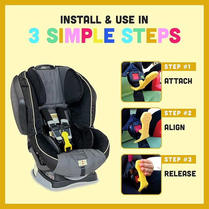 Bucklebee Easy Car Seat Buckle Release Aid for Children Unbuckle Car Seat Release Tool - Button Pusher - Opener for Nails - Buckle Release Tool (2 Packs Teal)