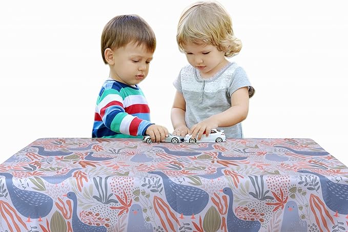 Splat Mat for Under High Chair/Arts/Crafts, Waterproof and Anti-Slip Splash Mat Floor Protector, Washable Highchair Floor Mat, 51 Inch Reusable Messy Mat and Baby Feeding Table Cloth