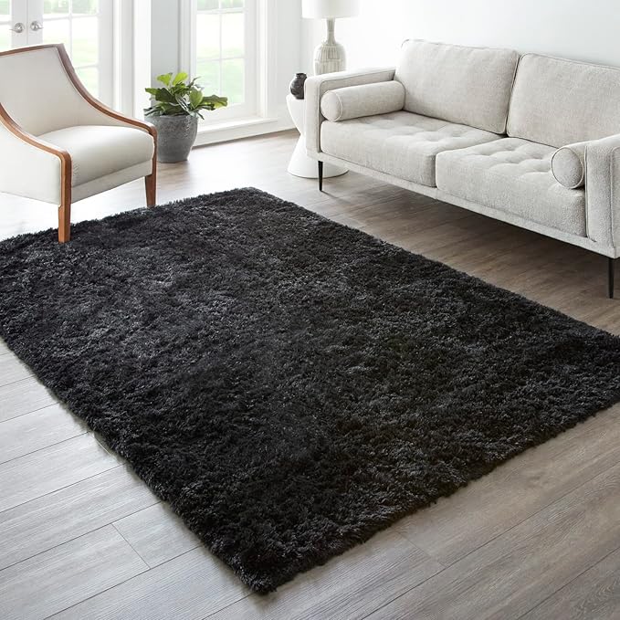Ophanie Area Rugs for Bedroom Living Room,Color 3- Black,Size 7' x 9',Shape Rectangular