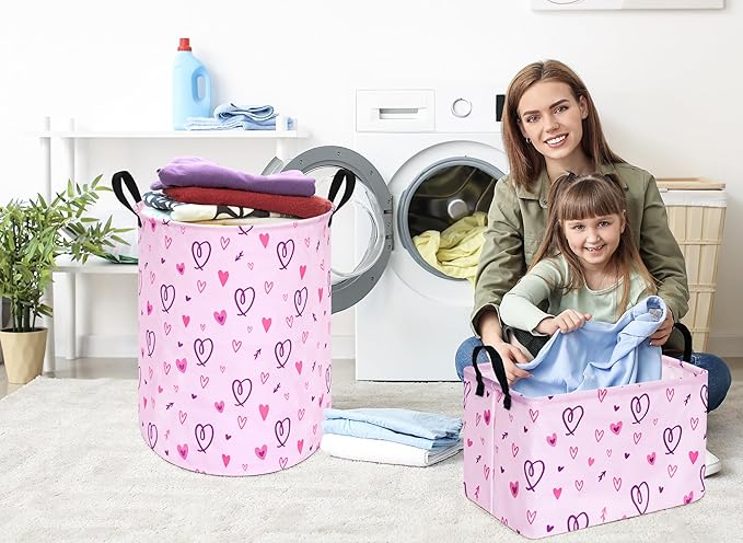 ACMUUNI Rectangle Gift Shelf Nursery Storage Basket Laundry Hamper Storage Box and Bins for Home Clothes with Handles