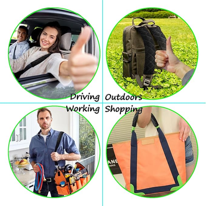 Car Seat Belt Cover Pad, 5 Pack, Seatbelt Covers for Car Accessories, Soft Material, Car Seat Strap Pads, Black 10.63 inches, Universal Fit for All Vehicles, Comfort for neck shoulders (5-Black)