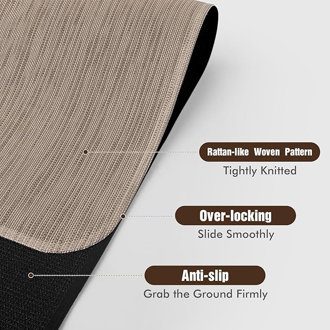 Blvornl Office Chair Mat for Hardwood Floor and Low Pile Carpet, 45"x 53" Desk Chair Mat for Hard Wood, Anti-Slip Hard Floor Protector Rolling Chair Mat, PVC Mat Desk Rug for Home, Dark Brown