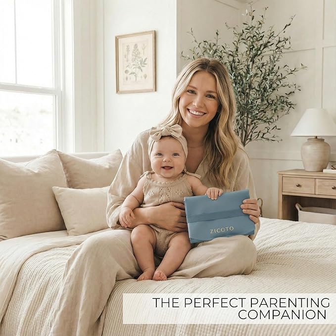 Beautiful Portable Baby Changing Pad - Wipeable and Easy to Clean Diaper Changing Mat - The Perfect Waterproof Vegan Leather Pad for Traveling