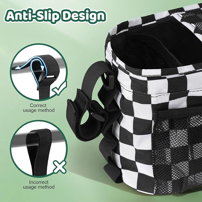 Guiseapue Universal Stroller Organizer with Cup Holder: Baby Essentials, Stroller Caddy with Shoulder Strap, Detachable Phone Bag, Stroller Accessories, Chirstmas New Moms Baby Gifts