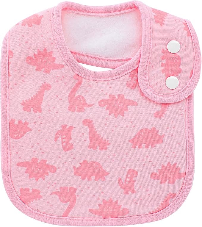 Hakochia Waterproof Baby Bibs Organic Cotton Super Soft and Absorbent With Adjustable Snap for Baby Boys and Girls