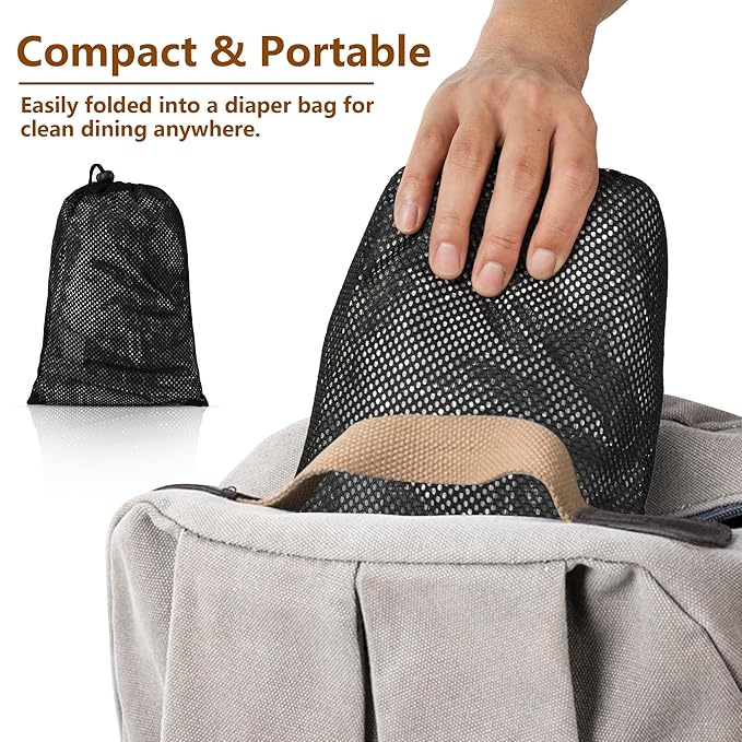 High Chair Cover for Baby Restaurant: Sprouterie Baby High Chair Covers for Restaurant Highchair with Safety Harness Stain and Slip Resistant Waterproof Portable for Outdoor Indoor Eating (Grey)