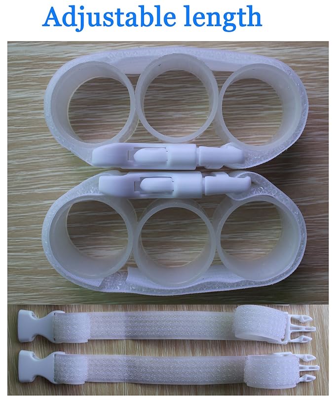 Coosin Baby Safety Locks,Handles Child Safety Locks Simple Installation Home Safety Strap Locks Fit Closed Handle Cabinets,Oven, Double Open The Door Refrigerator, Kitchen Door ect... (4 Pack, White)