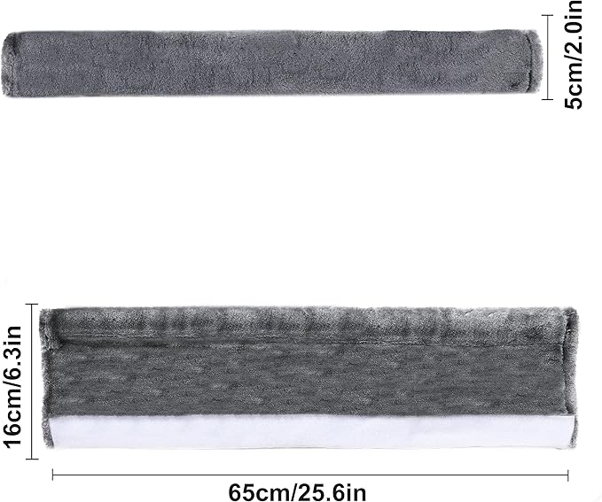 Amooca Soft Faux Fur Universal Fit Seatbelt Cover Car Truck SUV Airplane Seat Belt Shoulder Pad for Carmera Backpack Straps Neck Cushion Protector Extra Long 25.6in Dark Gray