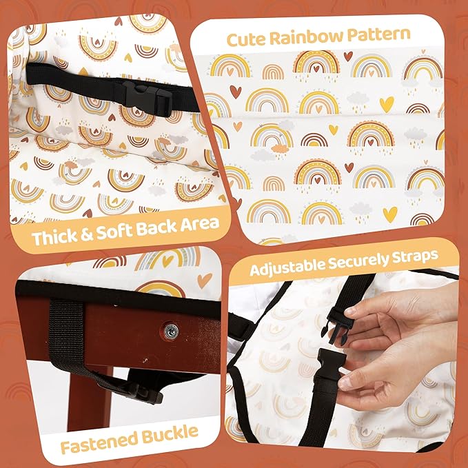HOMBYS Waterproof Baby High Chair Cover for Restaurtant, Extra Thick & Soft Resuable Baby High Chair Cover for Protecting Wooden or Restaurant High Chair from Messy Meals and Dirty, Durable & Washable