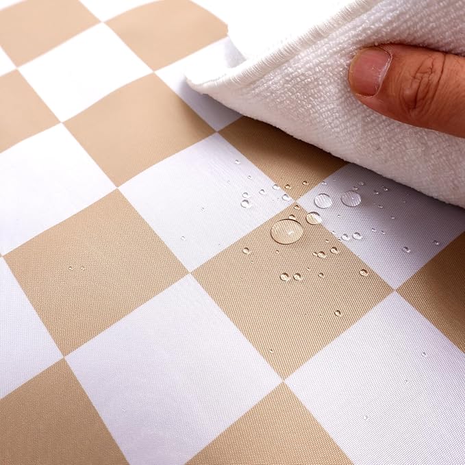 Baby Splat Mat for Under High Chair, 51 x 51 Inch Wipeable Splash Mat，Floor Protector，Wipe-Clean Tablecloth and Playing Mat (Square)