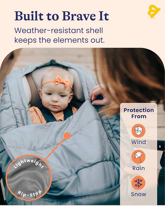 GoldBug Baby Car Seat Cover - All Season Protection - Universal Fit - Essentials for Newborns to Toddlers