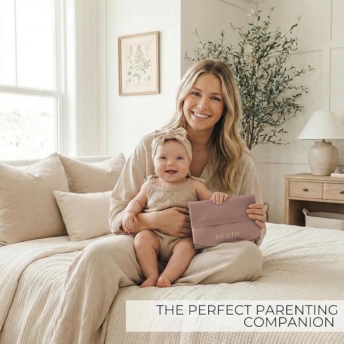 Beautiful Portable Baby Changing Pad - Wipeable and Easy to Clean Diaper Changing Mat - The Perfect Waterproof Vegan Leather Pad for Traveling
