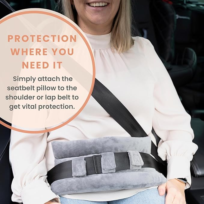 MOYOAMA Seat Belt Pillow Post Surgery- Seatbelt Pillows for Post-Surgery, Chemo Port Pillow for Seat Belt, Port Pillows for Chemo Patients Seatbelt, Seatbelt Cushion for Heart Surgery Recovery Gifts