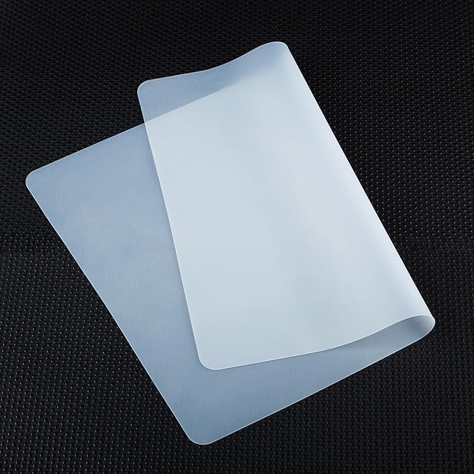 PABUSIOR Large Silicone Mat for Crafts: Heat Resistant Non-Slip 19.7×29.5 In Translucent Silicone Liner for Jewelry, Epoxy Resin, Glitter Slime, Manicure, DIY Sheet, 1/Pack