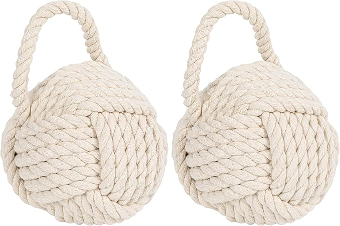 Creative Co-Op Nautical Rope Knot Door Stop (Pack of 2)