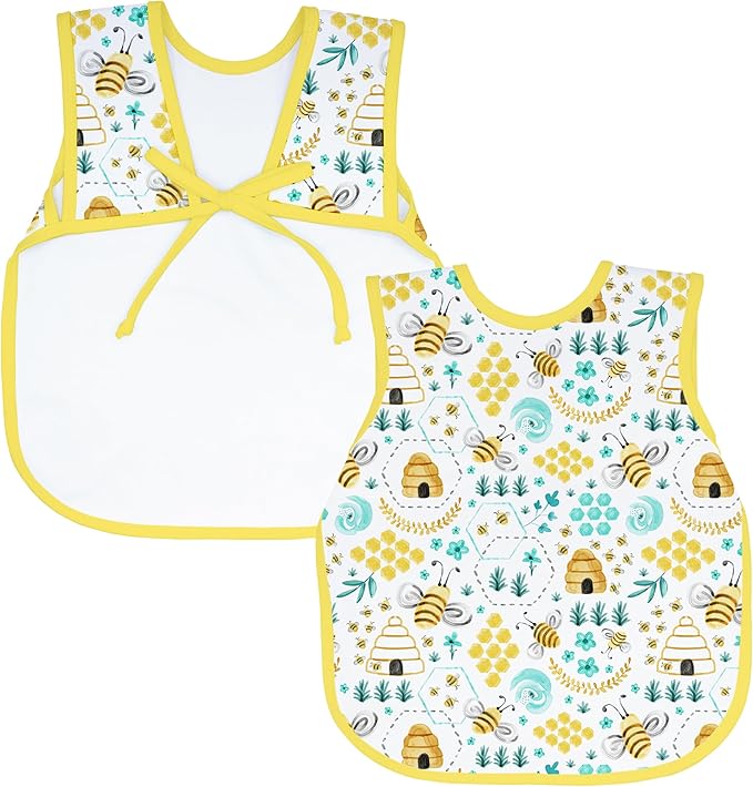 BapronBaby Animal Prints Bapron - No Neck Tie Safer Bib - Baby & Toddler - Soft Waterproof - PVC, BPA & Phthalate Free - 6m+