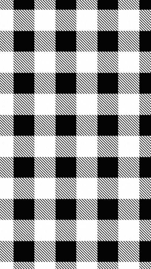 BapronBaby White Buffalo Plaid Splash Mat - Waterproof Catch-All for Under High Chairs, Floors, Tables, Playtime or Arts & Crafts - Machine Washable - 45" x 45”