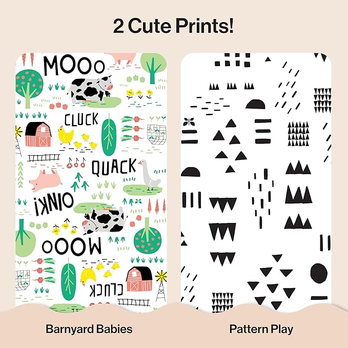 The Honest Company Comfort Dry Disposable Diapers for Sensitive Skin, Hypoallergenic, Barnyard Babies + Pattern Play, Super Club Box, Size 7, (41 lbs), 64 Count