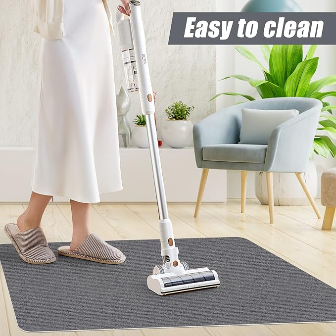 Sycoodeal Office Chair Mat for Hardwood Floor,Office Computer Gaming Chair Mat for Tile Floor,Large Floor Protector Rug,Anti-Slip,Easy to Clean,Grey(48"x55")