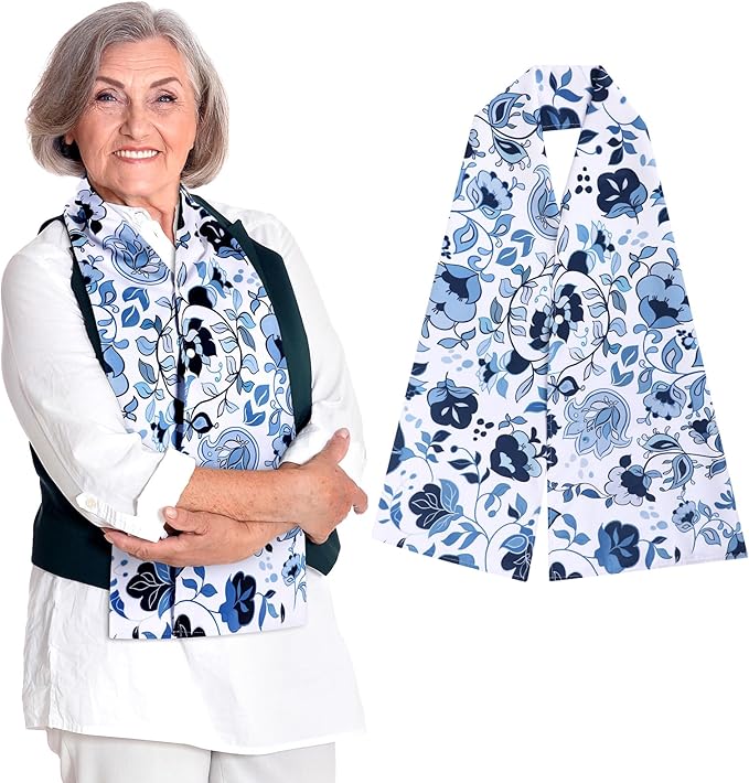 Tarpop Adult Bib Scarf Washable and Reusable Dining Clothing Protector Adult Bib for Elderly Senior Citizens Men Women Eating