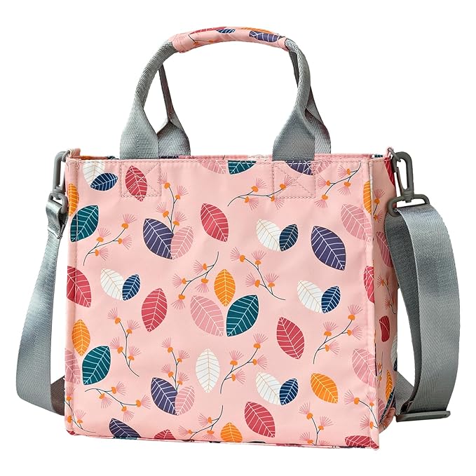 PHEBEN Small Diaper Bag Tote Waterproof Travel Mini Diaper Bag Multi-Function Baby Handbag Crossbody Purse(Leaf)