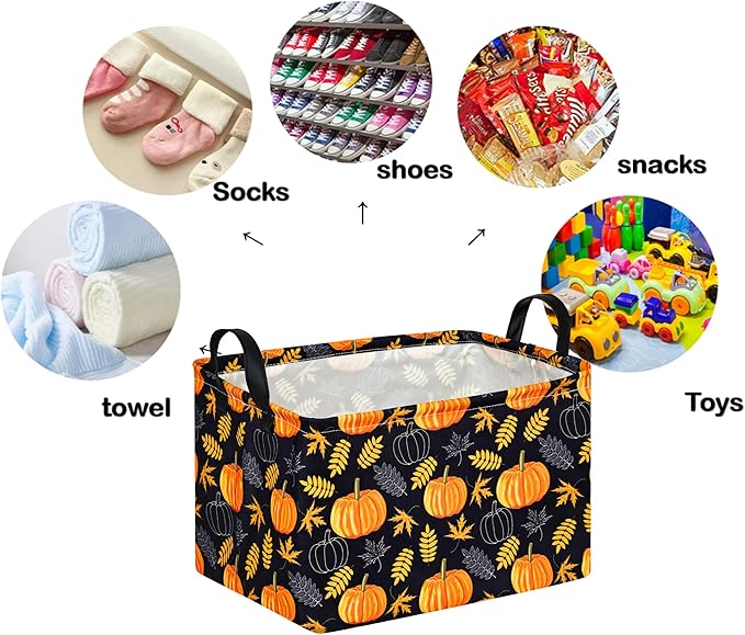 DUYIY Rectangle Gift Storage Basket Home Shelf Storage Basket Organizer Box Clothes Laundry Hamper Nursery Basket Laundry Basket with Handles