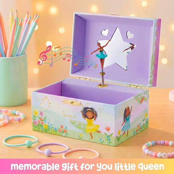 Giggle & Honey® Musical Ballerina Jewelry Box for Girls | Music Boxes for Little Girls | Toddler Jewelry Box for 4 Year Old Kids | Toys for Toddlers | Birthday Gifts for Kids 5, 6, 7, 8, 9 Years