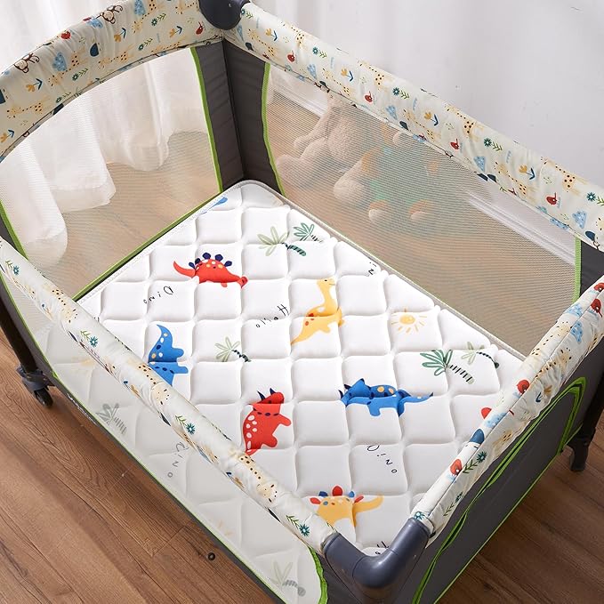 Pack and Play Mattress 38" x 26" x 1.5", Firm Support and Comfort Foam, Soft Playard Mattress for Babies and Toddlers, Baby Essentials Items