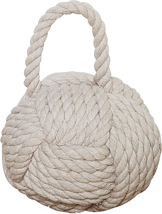 Creative Co-Op Nautical Rope Knot Door Stop (Pack of 2)