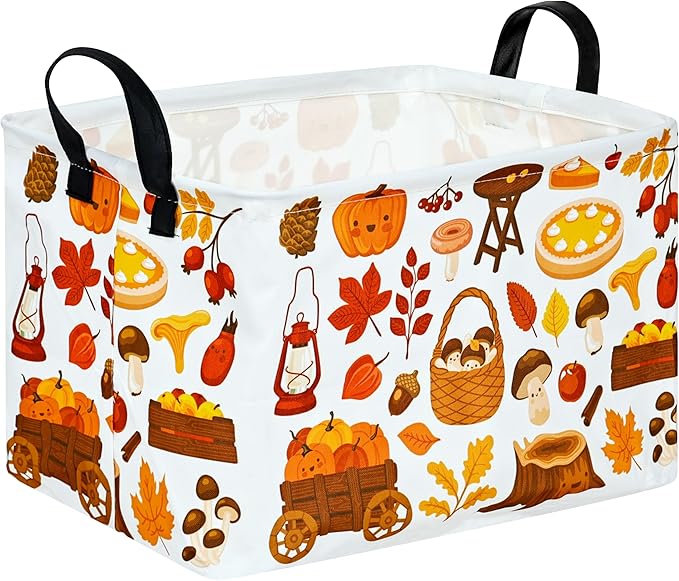 ACMUUNI Rectangle Gift Shelf Nursery Storage Basket Laundry Hamper Storage Box and Bins for Home Clothes with Handles