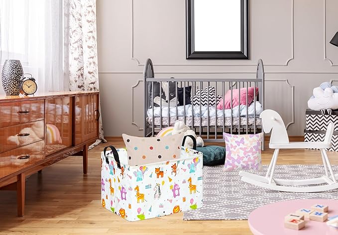 ACMUUNI Rectangle Gift Shelf Nursery Storage Basket Laundry Hamper Storage Box and Bins for Home Clothes with Handles