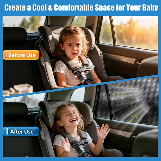 Car Window Shades for 2021-2023 Kia Sorento - Rear Side Window Sun Shade for Baby, Breathable Mesh Car Privacy Window Covers, UV Protection and Heat Insulation for Road Trips, Napping, Camping