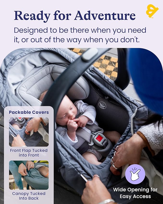 GoldBug Baby Car Seat Cover - All Season Protection - Universal Fit - Essentials for Newborns to Toddlers