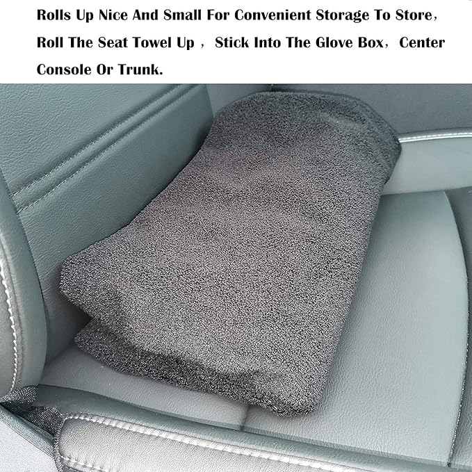 LoyaGour Car Seat Cover Protector Front Seats,for Gym Workout,Running,Swimming,Beach and Hiking,Waterproof Sweat Towel Bucket Seat Covers for Cars SUV Trucks (Grey, 2Pcs)