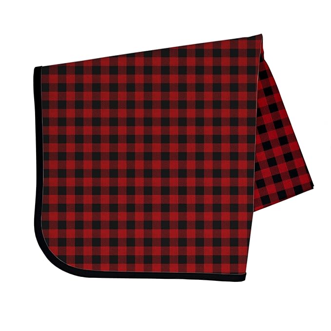 BapronBaby Red Buffalo Plaid Splash Mat - Waterproof Catch-All for Under High Chairs, Floors, Tables, Playtime or Arts & Crafts - Machine Washable - 45" x 45”