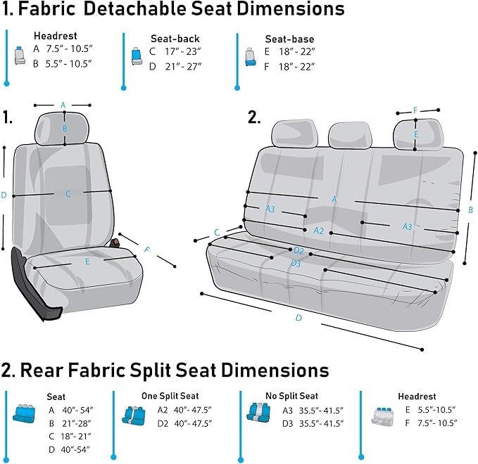 FH Group Car Seat Covers Full Set Cloth,Universal Fit combo,Washable Automotive Seat Covers,Low Back Front Seat Covers,Airbag Compatible,Split Bench Rear Seat for SUV,Sedan,Van Burgundy