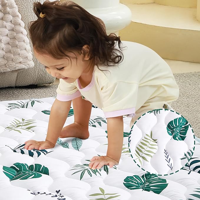 Baby Play Mat 50x50, Extra Large&Thick Baby Floor Play Mats, Foldable Padded Play Mat for Baby Crawling