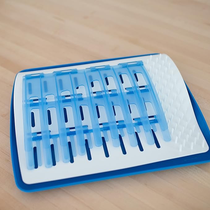 Dr. Brown's Baby Bottle Cleaning Brush with Sponge and Scrubber - Blue - 3pk and Universal Baby Bottle and Accessory Drying Rack