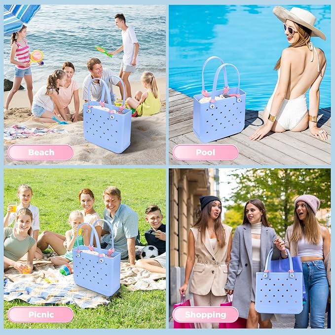 OUTXE Beach Bag Organizer Compatible with Baby Bogg Bag Accessories Inserts, Lightweight Mesh Insert Divider Pouch for Small Bogg Bags, Beach Tote Bags Insert for Organizing