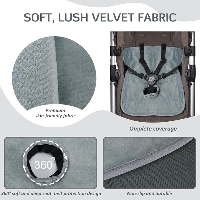 INFANZIA Dry Seat, Car Seat Protector Waterproof Carseat Liner Potty Training Toddlers, Baby and Infants, Piddle Pad for Carseats Strollers (Grey, 2 Packs