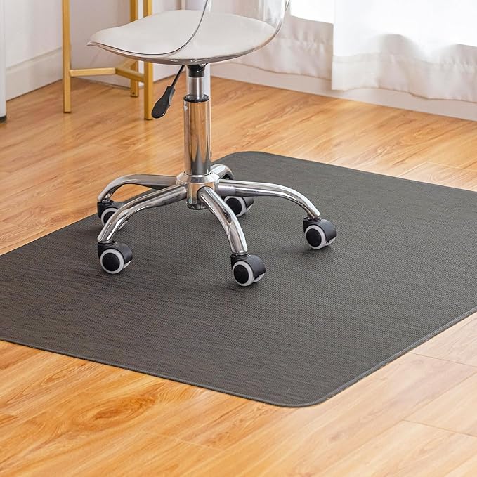 BARoyal Office Chair Mat for Hardwood Floor Under Desk Computer Rolling Chair Mat for Wood/Tile Floor Non-Slip Heavy Duty Desk Rug PVC Plastic Hard Floor Protector 40"x 48" (Espresso)