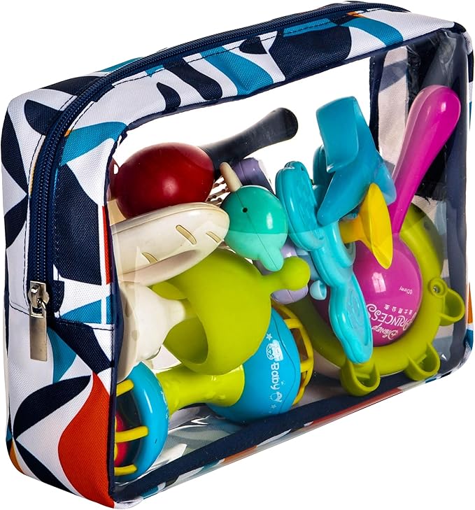 Remobia Hicol TSA Approved 5-Piece Diaper Bag Organizer Pouch Set Clear Waterproof TPU Kids Toiletry Storage Set Travel Packing Clutch Cube Bags for Baby Nursing