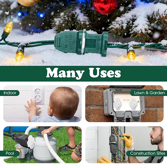 60 Sets Weatherproof Gaskets and Plug Covers Outdoor Waterproof Outlet Plug Covers Extension Gfci Electric Cord Protectors Christmas Lighting Installation Weatherproof Gaskets Kits Stop Gfci Tripping
