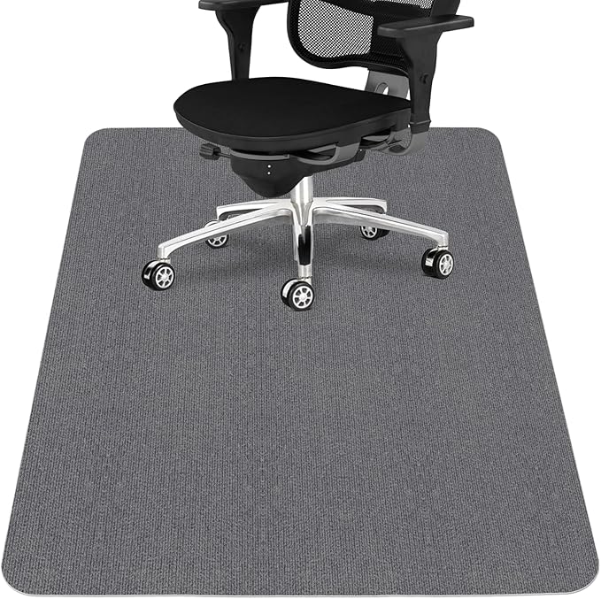 Sycoodeal Office Chair Mat for Hardwood Floor,Office Computer Gaming Chair Mat for Tile Floor,Large Floor Protector Rug,Anti-Slip,Easy to Clean,Grey(40"x55")